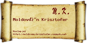 Moldován Krisztofer névjegykártya