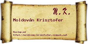Moldován Krisztofer névjegykártya