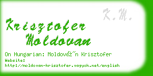 krisztofer moldovan business card